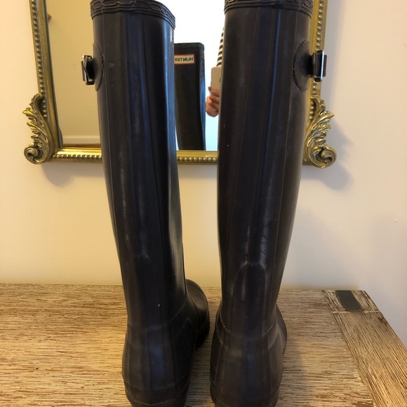 Vintage Hunter purple matte rubber boots size 6 - Picture 4 of 8